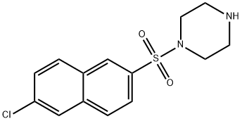 1-[(6-CHLORO-2-NAPHTHALENYL)술포닐]피페라진 구조식 이미지