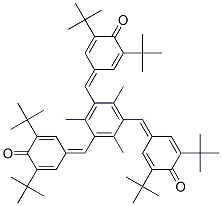 1,3,5-Tris(3,5-di-tert-butyl-4-oxo-2,5-cyclohexadien-1-ylidenemethyl)-2,4,6-trimethylbenzene Structure