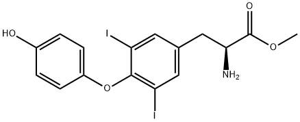 L-TYROSINE, O-(4-HYDROXYPHENYL)-3,5-DIIODO-, METHYL ESTER 구조식 이미지
