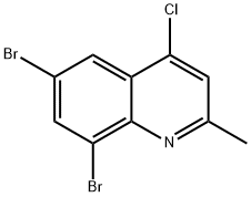 4-클로로-6,8-디브로모-2-메틸퀴놀린 구조식 이미지