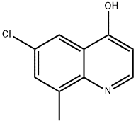 6-클로로-4-하이드록시-8-메틸퀴놀린 구조식 이미지