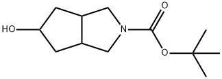시클로펜타[c]피롤-2(1H)-카르복실산,헥사히드로-5-히드록시-,1,1-디메틸에틸에스테르 구조식 이미지