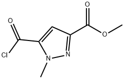 1H-пиразол-3-карбоновая кислота, 5- (хлоркарбонил) -1-метил-, метиловый эфир (9Cl) структурированное изображение