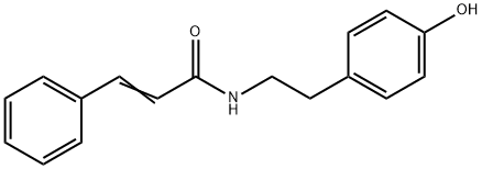 N-(p-Hydroxyphenethyl)-3-phenylpropenamide Structure