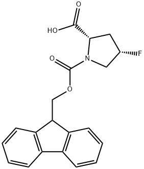 (2S,4S)-FMOC-4-FLUORO-PYRROLIDINE-2-CARBOXYLIC ACID Structure