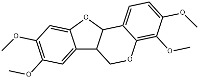 6a,11a-Dihydro-3,4,8,9-tetramethoxy-6H-benzofuro[3,2-c][1]benzopyran 구조식 이미지