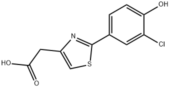 2-(3-클로로-4-히드록시페닐)-4-티아졸아세트산 구조식 이미지
