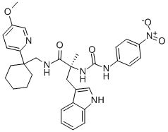 (S)-N-[[1-(5-METHOXY-2-PYRIDINYL)CYCLOHEXYL]METHYL]-A-METHYL-A-[[-(4-NITROPHENYL)AMINO]CARBONYL]AMINO-1H-INDOLE-3-PROPANAMIDE Structure