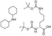 N-alpha-N-Epsilon-di-t-butyloxycarbonyl-D-lysine dicyclohexylamine Structure