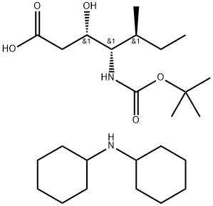 BOC-(3S,4S,5S)-4-AMINO-3-HYDROXY-5-METHYL-HEPTANOIC ACID DCHA 구조식 이미지