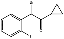 2-브로모-2-(2-플루오로페닐)-1-시클로프로필에타논 구조식 이미지