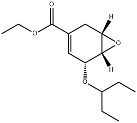 (1S,5R,6S)-Ethyl 5-(pentan-3-yl-oxy)-7-oxa-bicyclo[4.1.0]hept-3-ene-3-carboxylate 구조식 이미지