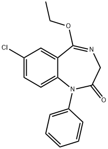 7-Chloro-5-ethoxy-1-phenyl-1H-1,4-benzodiazepin-2(3H)-one 구조식 이미지