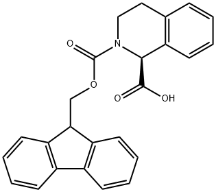 FMOC-L-1,2,3,4-테트라히드로이소퀴놀린-1-카르복실산 구조식 이미지