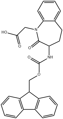 1H-1-Benzazepine-1-aceticacid,3-[[(9H-fluoren-9-ylmethoxy)carbonyl]amino]-2,3,4,5-tetrahydro-2-oxo-(9CI) 구조식 이미지