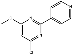 4-클로로-6-메톡시-2-(4-피리디닐)피리미딘 구조식 이미지