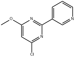 4-클로로-6-메톡시-2-(3-피리디닐)피리미딘 구조식 이미지