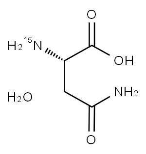L-ASPARAGINE-AMINE-15N MONOHYDRATE Structure
