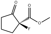 시클로펜탄카르복실산,1-플루오로-2-옥소-,메틸에스테르,(-)-(9CI) 구조식 이미지