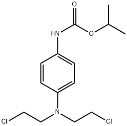 p-[비스(2-클로로에틸)아미노]카르바닐산이소프로필에스테르 구조식 이미지