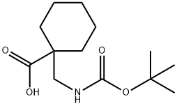 Boc-1-aminomethyl-cyclohexane carboxylic acid Structure