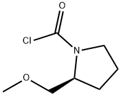 1-Pyrrolidinecarbonyl chloride, 2-(methoxymethyl)-, (2S)- (9CI) Structure