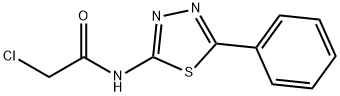 2-클로로-N-(5-페닐-1,3,4-티아디아졸-2-일)-아세트아미드 구조식 이미지