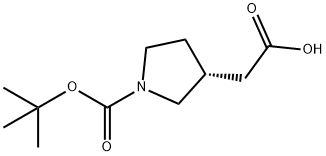 (R)-N-Boc-3-피롤리딘아세트산 구조식 이미지
