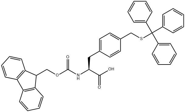 FMOC-L-PHE(4-CH2-S-TRT) 구조식 이미지