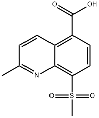 5-Quinolinecarboxylic  acid,  2-methyl-8-(methylsulfonyl)- Structure