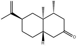 2(1H)-Naphthalenone, octahydro-4,4a-dimethyl-6-(1-methylethenyl)-, (4R,4aS,6R,8aS)- 구조식 이미지