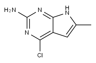 2-Amino-4-chloro-6-methyl-7H-pyrrolo[2,3-d]pyrimidine Structure
