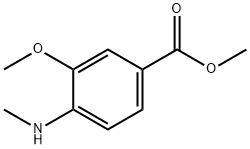 Benzoic acid, 3-methoxy-4-(methylamino)-, methyl ester (9CI) Structure