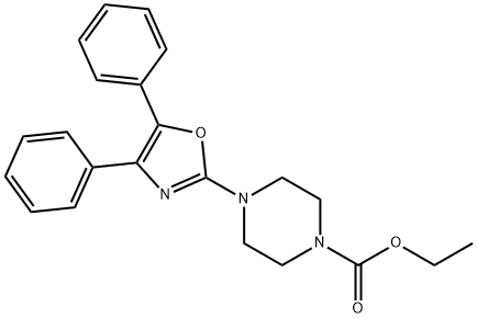 4-(4,5-Diphenyl-2-oxazolyl)-1-piperazinecarboxylic acid ethyl ester Structure