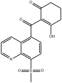 2-Cyclohexen-1-one,  3-hydroxy-2-[[8-(methylsulfonyl)-5-quinolinyl]carbonyl]- Structure