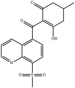 2-Cyclohexen-1-one,  3-hydroxy-5-methyl-2-[[8-(methylsulfonyl)-5-quinolinyl]carbonyl]- Structure