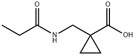 시클로프로판카르복실산,1-[[(1-옥소프로필)아미노]메틸]- 구조식 이미지