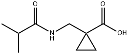Cyclopropanecarboxylic  acid,  1-[[(2-methyl-1-oxopropyl)amino]methyl]- Structure