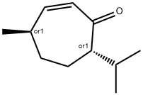 2-Cyclohepten-1-one,4-methyl-7-(1-methylethyl)-,trans-(9CI) 구조식 이미지