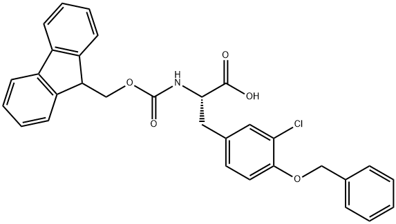 FMOC-L-TYR(BN, 3-CL) Structure