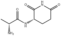Propanamide, 2-amino-N-[(3S)-2,6-dioxo-3-piperidinyl]-, (2R)- Structure
