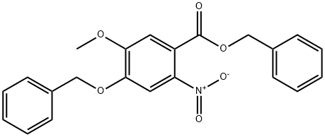 벤질4-(벤질옥시)-5-메톡시-2-니트로벤조에이트 구조식 이미지