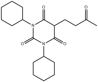 1,3-Dicyclohexyl-5-(3-oxobutyl)barbituric acid Structure