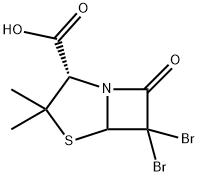 (2S)-6,6-dibromo-3,3-dimethyl-7-oxo-4-thia-1-aza-bicyclo[3.2.0]heptane-2-carboxylic acid Structure
