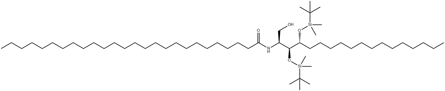 (2S,3S,4R)-3,4-Bis[(tert-butyldimethylsilyl)oxy]-2-hexacosanoylamino-4-octadecanol Structure