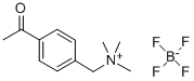 N-(4-아세틸벤질)-N,N,N-트리메틸암모늄테트라플루오로붕산염 구조식 이미지