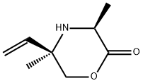 2-Morpholinone,5-ethenyl-3,5-dimethyl-,(3S-cis)-(9CI) 구조식 이미지