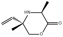 2-Morpholinone,5-ethenyl-3,5-dimethyl-,(3S-trans)-(9CI) Structure