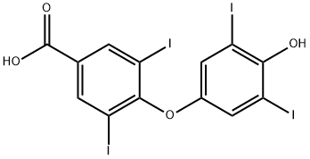 3,5-DIIODO-4'-(4-HYDROXYPHENOXY)BENZOIC ACID 구조식 이미지