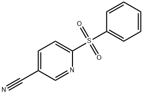 2-PHENYLSULPHONYLPYRIDINE-5-CARBONITRILE Structure
